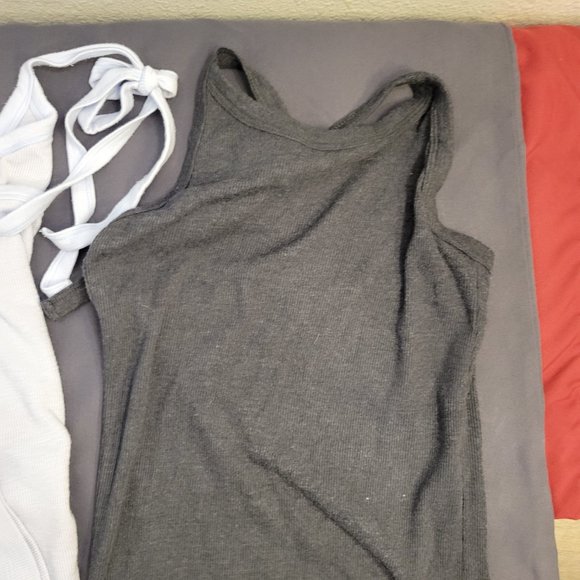 LOT OF 3 AERIE CAMASOL TOPS-WHITE - LIGHT BLUE - DARK GRAY -3 FOR 1 PRICE - Picture 3 of 8